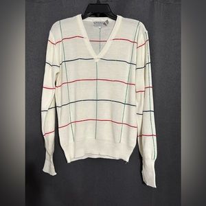 Vintage golf sweater LaModeDu Golf Los Angeles medium plaid country club preppy